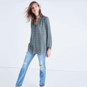 Silk Memory Blouse in Bandana Floral